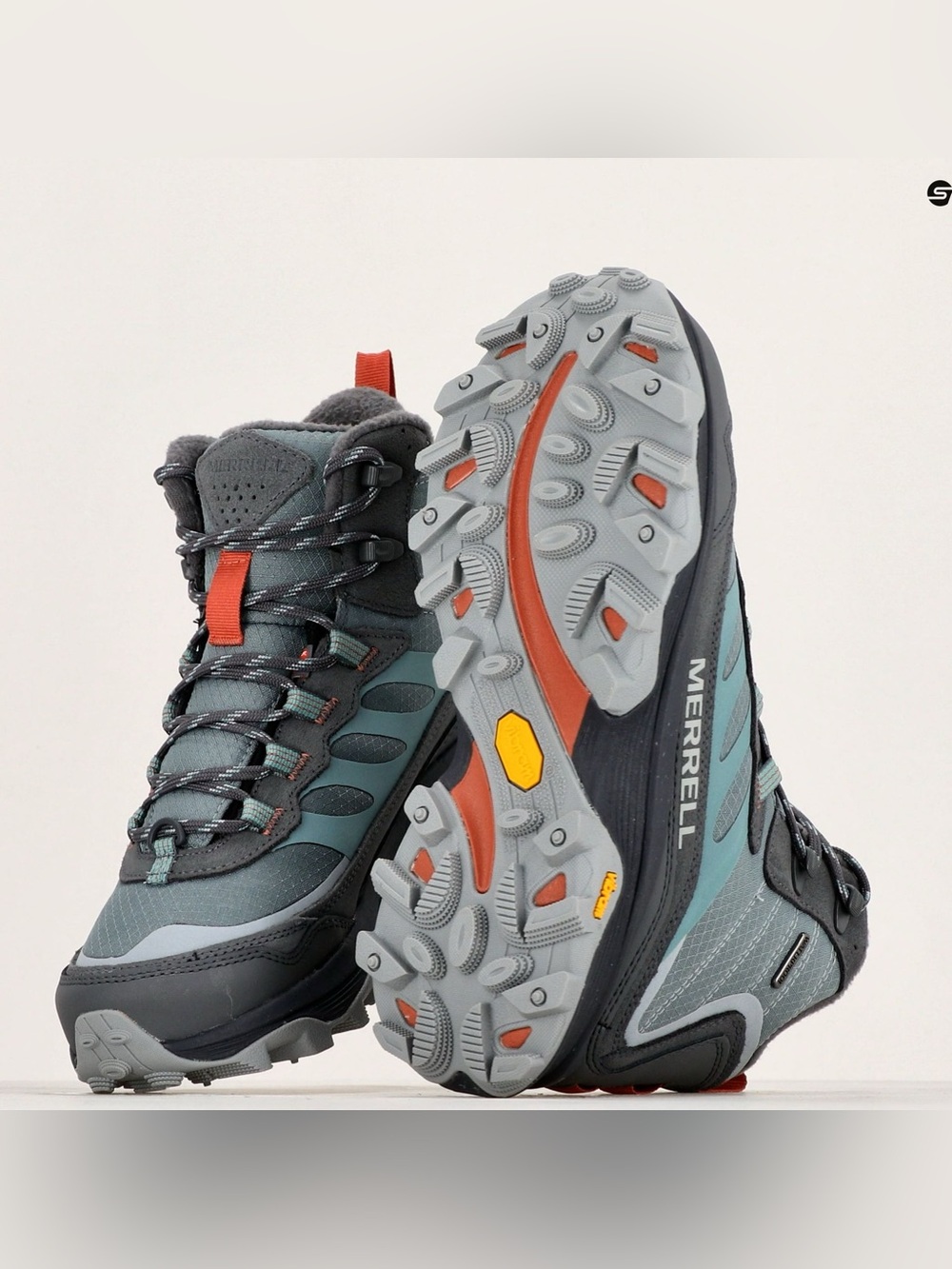 Merrell Moab Speed Thermo Mid Waterproof Monument Teal Gray Sz 7 BNWB